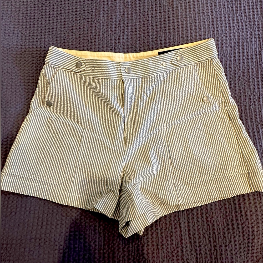 Rag and Bone Seersucker Cotton Shorts Sz 6 NWOT